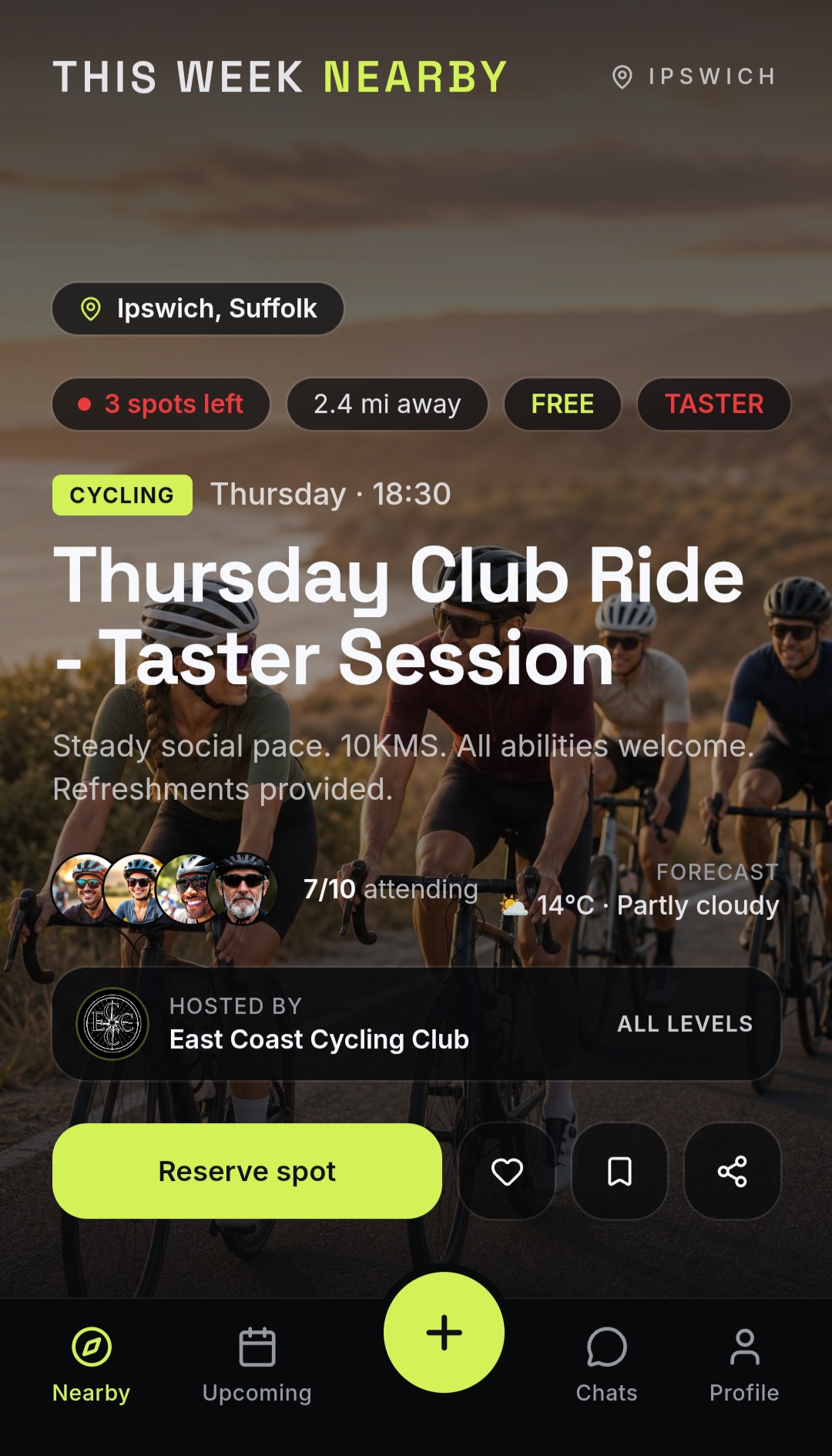 Taster sessions with local clubs & societies.