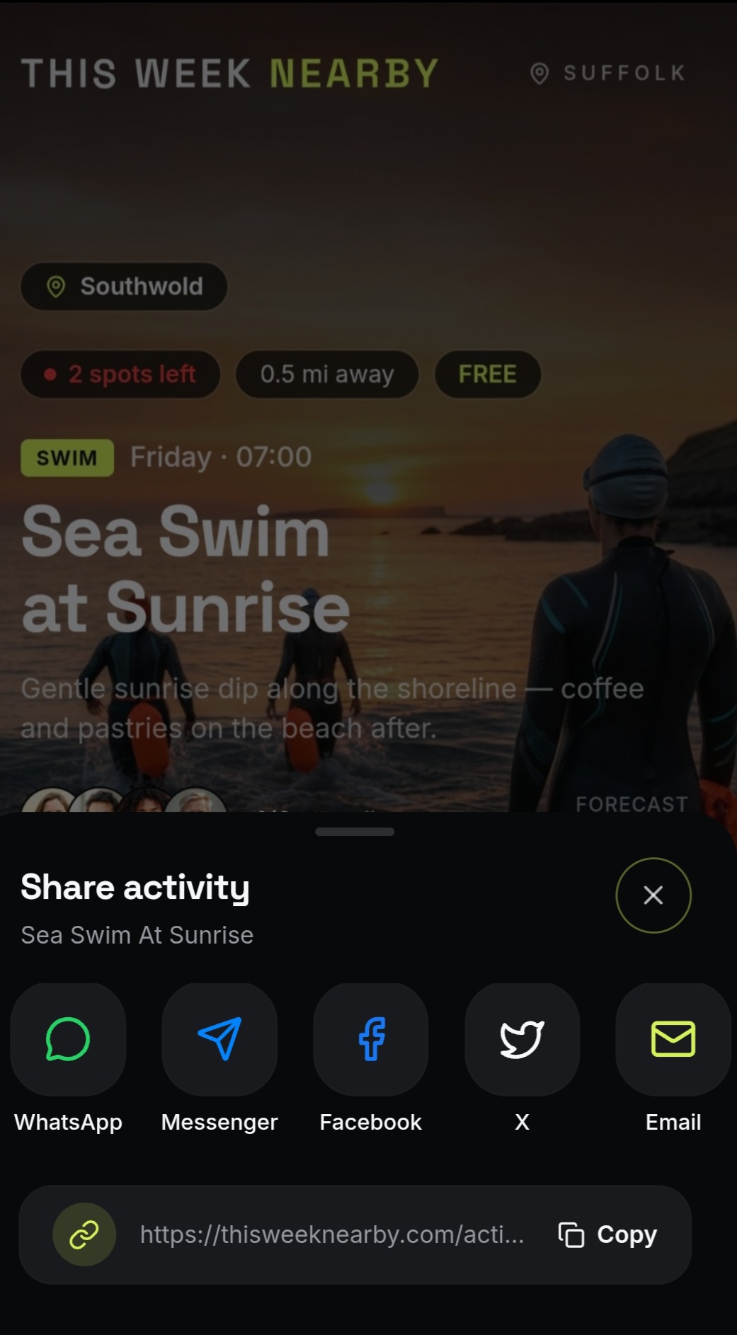 Share activities with friends.